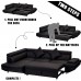FDW Sofas Sofas Couches Sofa for Living Room Sectional Sofa Sleeper Sofa Modern Sofa Corner Sofa with 2 Piece Faux Leather Queen Modern Contemporary for Living Room Futon Sofa Bed Couches