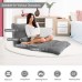 Giantex Adjustable Floor Sofa Couch with 2 Pillows Multi-Functional 6-Position Foldable Lazy Sofa Sleeper Bed Multi-Functional Suede Floor Seating Sofa for Reading Gaming Gray