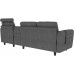 HONBAY Reversible Sectional Sofa Couch Modern Upholstered L Shaped Sofa with Cup Holders & Storage Console Left or Right Side Chaise Sectional Sofa for Living Room Office Grey