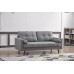 Loveseat Sofa Mid Century Modern Decor Love Seats Furniture Button Tufted Upholstered Love Seat Couch for Living Room Loveseat Light Gray