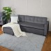 Reversible Sleeper Sectional Sofa with Storage Chaise and Pocket Pull Out Sleeper Couches Couch Bed Dark Grey