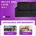 TYBOATLE Faux Leather Loveseat Sofa Couches w 2 USB Charging Ports and Throw Pillow 66 Wide Mid Century Modern Love Seats Sofas for Small Spaces Living Room Apartment Bedroom Office Black