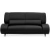 Zuri Furniture Modern Aspen Black Microfiber Leather Loveseat