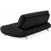Zuri Furniture Modern Aspen Black Microfiber Leather Loveseat