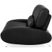 Zuri Furniture Modern Aspen Black Microfiber Leather Sofa