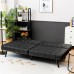 FCYIXIA Futon Sofa Bed PU Leather Convertible Folding Couch Sleeper Lounge Convenient Installation Color : C