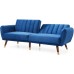 Glory Furniture Siena Navy Blue Sofa Bed 34 H X 83 W X 35 D
