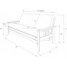 Kodiak Furniture Monterey Futon Set No Drawers with Espresso Base and Linen Charcoal Mattress