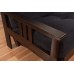 Kodiak Furniture Monterey Futon Set No Drawers with Espresso Base and Oregon Trail Black Mattress