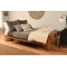 Kodiak Furniture Monterey Queen-size Futon Butternut Finish with Suede Gray Mattress