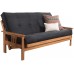 Kodiak Furniture Monterey Queen Size Futon Set Suede Black