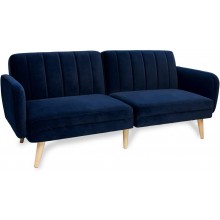 Milliard Futon Sofa Bed Sleeper Sofa Couch Navy Blue Velvet