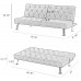 Modern Convertible Foldable Futon Sofa Bed for Compact Living Spaces,Apartments Dorms,Lounges Green