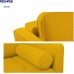 Nouhaus Module Sleeper Sofa Bed Couch 7ft Luxury Convertible Sofa Futon Bed with No Roll Together Latex. Yellow Woven Pull Out Couch Bed for Bedroom Couch Small Apartment Furniture Sofas or RV Couch