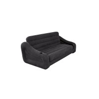 Qqueen Size Pull Out Futon Sofa Couch Sleep Away Bed Dark GRray 68566W