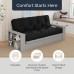 Queen Futon Pocket Coil Mattress Hand-Tufted in The USA by Loosh Soft Lightweight Cover Durable Layered Foam Interior 10” Black Frame Not Included