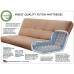 Somette High-Density Foam Full-Size Replacement Futon Mattress Only Suede Chocolate Solid Modern & Contemporary Traditional