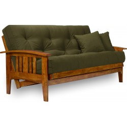 Westfield Futon Frame Queen Size Solid Hardwood in Heritage Finish