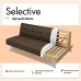 YESHOMY Folding Futon Sofa Bed Modern Convertible Desigh Couch for Living Room Apartment Dorm Brown