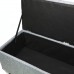 3 Piece Storage Ottoman Bench Footrest with 2 Cube Ottoman Set Fabric Linen Grey