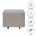 Babyletto Kiwi Gliding Ottoman in Performance Grey Eco-Weave Water Repellent & Stain Resistant Greenguard Gold and CertiPUR-US Certified