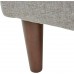 Brand – Rivet Ava Mid-Century Modern Upholstered Ottoman 25.6W x 15.7H Light Grey
