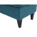 Brand – Rivet Channel-Tufted Velvet Storage Ottoman with Soft-Close Hinge 45.3W Teal