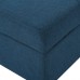 GDF Studio Christopher Knight Home Chatsworth Fabric Storage Ottoman Navy Blue 30.5 L x 30.5 W x 15.25 H