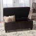 Mataeo Contemporary Bonded Leather Upholstered Storage Ottoman Brown