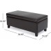 Mataeo Contemporary Bonded Leather Upholstered Storage Ottoman Brown