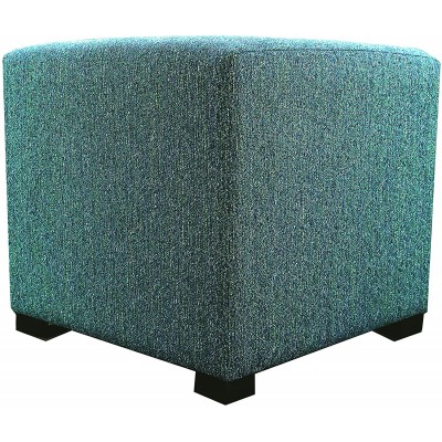 MJL Furniture Designs Upholstered Cubed Square Olivia Series Ottoman 17 x 19 x 19 Teal