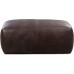 POLY & BARK Denver Leather Ottoman in Full-Grain Semi-Aniline Italian Tanned Leather in Madagascar Cocoa