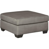 Signature Design by Ashley Darcy Upholstered Casual Square Oversized Ottoman Grayish Brown