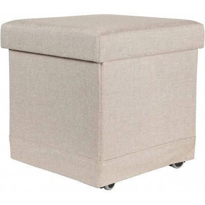 Song Han 15 Storage Ottoman with Wheels Color Beige