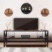 2022 New TV Stand for 55 65 70 Inch TVs,Industrial tv Table Entertainment Center with 3 Tier Storage Shelves TV Console Table with Metal Frame for Living Room Home Decor Retro Brown