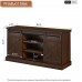 AWQM TV Cabinet for 65-inch TVs with Sliding Barn Doors Farmhouse Entertainment Center and Media Console TV Stand with Adjustable Storage Shelves for Living Room Brown