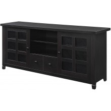 Convenience Concepts Newport Park Lane 1 Drawer 60 inch TV Stand with Storage Cabinets and Shelves Espresso