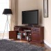 Crosley Furniture 60-inch Corner TV Stand Vintage Mahogany