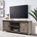 Farmhouse TV Stand Sliding Barn Door Wood Entertainment Center Living Room Storage Cabinet Media Console w Doors and Shelves TV's up to 65 Rustic Gray Wash