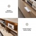 Generic LED TV Cabinet TV Stand 63 inch Console Table LED Light Entertainment Center for TV up to 70 inch TV Home Storage Wooden Cabinet Living Room Furniture Wood Color