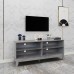 GHQME Sliding Barn Door TV Stand，58 Inch Storage Table，Wood Universal Stand，Living Room Storage Shelves Entertainment Center Gray 4 cabinets