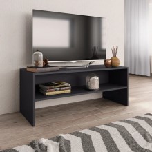 Home 39.4" Modern TV Stand for TVs up to 50 Inch Entertainment Center with Storage Shelves Media Console Table for Bedroom Living Room Chipboard