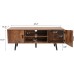 IWELL Mid-Century Modern TV Stand for 55 Inch TV Entertainment Center TV Console with 2 Storage Cabinet and Shelves TV Stand for Living Room Bedroom Rustic Brown