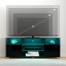 LED TV Stand for 55 inch TV Modern Entertainment Center with LED Lights and Glossy Cabinets TV & Media Furniture Console for Under TV Living Game Room BedroomBlack