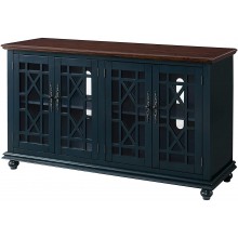 Martin Svensson Home Palisades TV Stand 63" W x 35" H Catalina Blue with Coffee Top