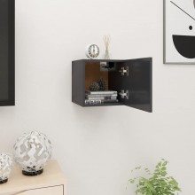 Modern Style Wall Mounted TV Cabinet Chipboard Hanging TV Stand Media Entertainment Center Furniture for Living Room Bedroom 12" x 11.8" x 11.8"
