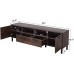 Modern TV Console Table for 65 70 Inch TV Mid Century Entertainment Center with Storage Cabinet Wood TV Stand for Living Room Dark Walnut