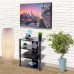 Mount-It! Media Stand Entertainment Center for TV Audio Video Components Stereo Equipment Gaming Consoles Streaming Devices 4 Shelves Black