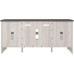 Signature Design by Ashley Dorrinson Farmhouse TV Stand with Fireplace Option Fits TVs up to 58 Whitewash