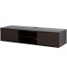 South Shore Floating Wall Mounted Media Console Chocolate & Zebrano